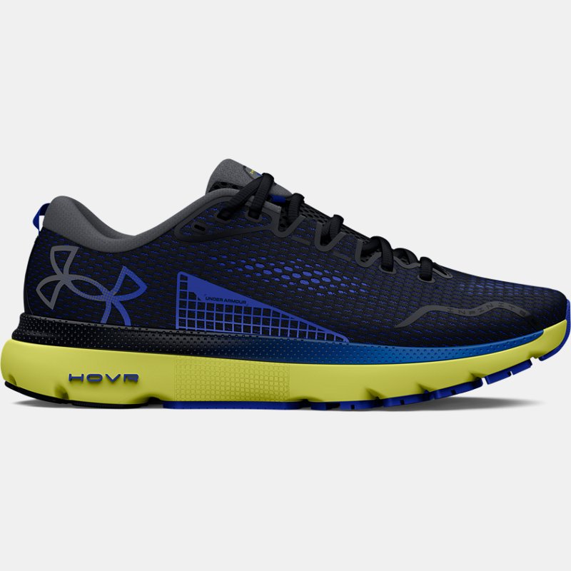 Men's  Under Armour  HOVR™ Infinite 5 Running Shoes Black / Lime Yellow / Team Royal 8